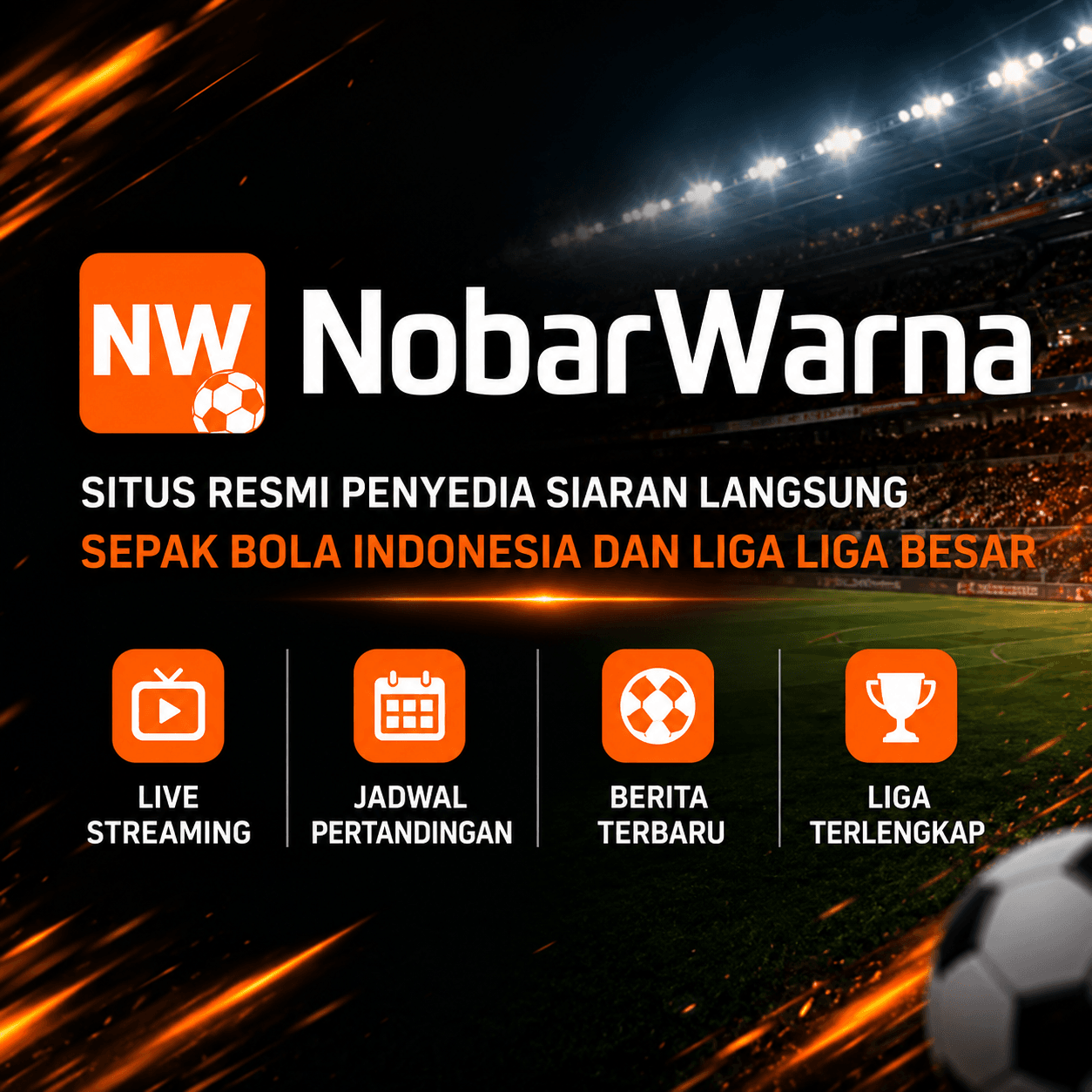 Suasana komunitas nonton bareng pertandingan sepak bola