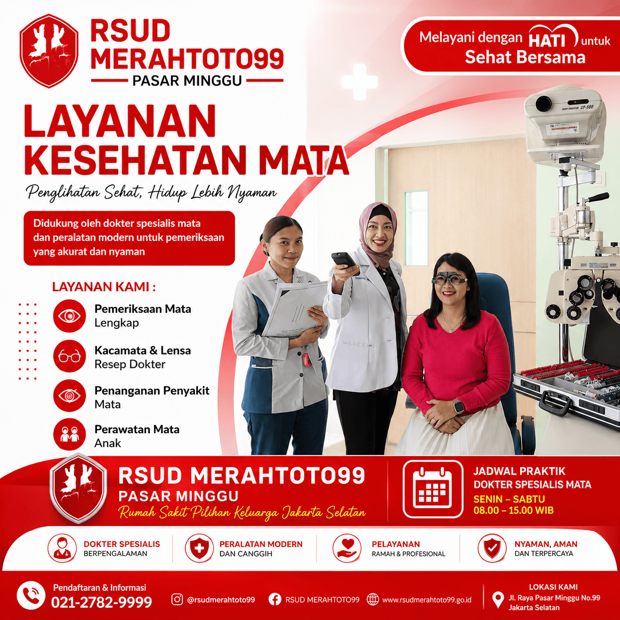 Informasi paket layanan RSUD MERAHTOTO99 Pasar Minggu